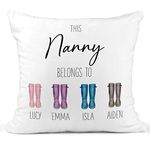 Personalised Nanny Belongs To Cushion, Custom Mother's Day Gift, Nanny Mother's Day Cushion, Grandparents Gift, Granny Gift, Gran Pillow, Nana, Nanna