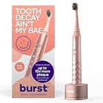 BURST Electric Toothbrush for Adults - Charcoal Black Soft Bristle Toothbrush for Deep Clean, Stain & Plaque Removal – 1 Month Rechargeable Battery - 3 Sonic Toothbrush Modes - Rose Gold