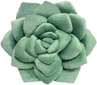 Dumwry Succulent Pillow - Hand-Stitched Plush Decorative Throw Pillow,3D Flower Pillow, Plant-Shaped Pillows, Plush Cushions for Bedroom, Living Room, and Home Decoration 50cm/19.68in