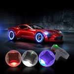 HEJISUN Car Tire Wheel Lights, 2 PCS Wheel Tire Air Valve, Hub Lamp Cap Light with Motion Sensors Colorful LED Tire Light Gas Nozzle,for Car Bicycle Motorcycles Accessories (Pack of 2)