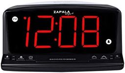 ZAPALA expert Jumbo LED Digital Alarm Clock – Simple Operation - Easy to See Large Numbers, Built in Night Light, Loud Beep Alarm with Snooze, Bright Big Red Digit Display, Dimmer Control