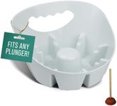 Plunger Tray - Universal Tray Made for Toilet and Sink Plungers - Catch Drips and Keep Germs and Bacteria Contained - Easy to Clean - White - Pack of 1