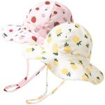 FURTALK Baby Girl Sun Hat Summer Beach Hats with UPF50+ Sun Protection Wide Brim Toddler Sun Hat Cap