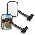 LIBERRWAY Door Off Mirror Compatible with Jeep Wrangler TJ JK 4x4 Off-road Morror Rectangular Mirrors Quick Release Side View Mirror, right position, 2 Pack