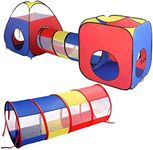 EocuSun Kids Play Tent Playhouse Crawl Tunnel Ball Pit Indoor Outdoor Playground with Zipper Storage Bag for Boys Girls Babies Toddlers Children Tent
