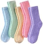 FNOVCO Womens Fuzzy Socks Cozy Soft
