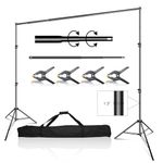 EMART Backdrop Stand 3 x 3m/ 10 x 10 ft, Heavy Duty Background Support Adjustable Photography Stand Frame Kit for Photo Video Studio