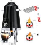 Coffee Urn With Fuel Holder, 3.5 Gallon/13L Stainless Steel Beverage Dispensers for Coffee Tea Hot Water, Hot Drink Dispenser with Stand, Chafer Urn with Spigot for Parties Catering (Painted Black)