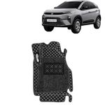 KINGSWAY® Premium 7D Car Floor Mat Compatible with Tata Nexon (Year 2023 Onwards), Double Layer Luxury Car Foot Mats - Complete Set of 3 Pcs, 100% Waterproof and Washable, Classic Black