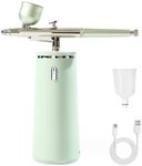 Microtree Nano Facial Steamer - Rechargeable & Portable High Pressure Face Oxygen Sprayer Machine, 0.3mm Nozzle Micro Mist Skin Hydrator, Essential Water Infusion Facial Spa Treatment, Green