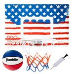 Franklin Sports USA Over The Door Mini Basketball Hoop - Slam Dunk Approved - Shatter Resistant - Accessories Included