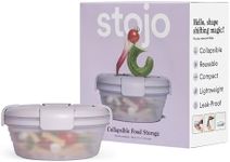 STOJO Collapsible Bowl - Translucent Lilac, 36oz - Reusable Silicone Bowl for Hot and Cold Food - Perfect for Travel, Meal Prep, To-Go Lunch, Camping & Hiking - Microwave & Dishwasher Safe