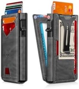 Wallet for Men, Slim Minimalist Wallet with Money Clip&ID Window, RFID Blocking Pop-Up Credit Card Holder, Smart Auminum Mens Wallet Holds 9-13 Cards, Front Pocket Bifold (Magnetic Closure, Gift Box)