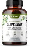 Olive Leaf Extract Capsules - Super Strength 40% Oleuropein for Blood Flow Support, Improve Digestion, Antioxidant Boost Supplement, Improve Brain Function (60 Capsules)