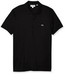 Lacoste Men's Short Sleeve Pima Jersey Interlock Regular Fit Polo, Black, XXX-Large