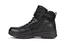 RYNO GEAR 6" Coolmax Tactical Combat Breathable Side Zip Boots, Black, 8