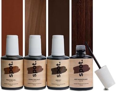 Wood Touch-Up Paint Kit – 4 Brush-On Bottles (Provincial, Dark Walnut, Ebony, Red Mahogany) | Mix & Match for Custom Wood Color and Scratch Repair - Interior/Exterior Use - 4 fl oz.(120ml) by Spot