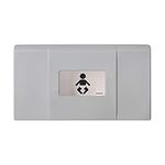 Foundations Ultra 200-EH Horizontal Wall-Mounted Baby Changing Station for Commercial Restrooms, High Density Polyethylene, Includes Safety Straps, Meets All Safety Standards, Made in The USA (Gray)