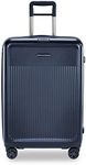 Briggs & Riley Sympatico Hardside Medium Spinner Luggage, Matte Navy, 27-Inch Checked