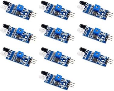 DIYmall 10pcs/Pack IR Infrared Obstacle Avoidance Sensor for Arduino Smart Car Robot IR Transmitting and Receiving Tube Photoelectric Switch