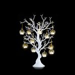 White Twig Tree Artificial Trees - 58cm Tall Small Christmas Tree for Table Centrepiece Ornament Display Tree Easter Tree Inweder Wishing Tree for Wedding Table Halloween Birthday Xmas Home Decor