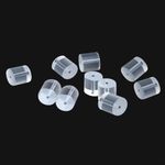 Clear Earring Backs, 200PCS Plastic Earring Stoppers, Tube Earring Findings, Hypo-allergenic Jewelry Accessories