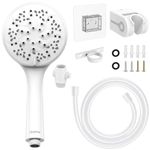 RV Shower Head with Hose, High Pressure 7-Mode RV Shower Head Replacement for RV, Camper, Van, Travel Trailer, Motorhome and Boat, White