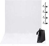 CanadianStudio 10 X 20 ft Backdrop for Photography, Chromakey Muslin Backdrop Background for Photo Video Studio, Zoom, YouTube,Online Meetings (10x20ft White)