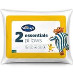 Silentnight Essentials Pillows 2 Pack - Soft Comfortable Soft Medium Support Pillows for Front, Stomach, Back and Side Sleepers - Hypoallergenic and Machine Washable - Pack of 2