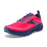 Brooks Women's Cascadia 16 Trail Running Shoe, Pink/Flambe/Cobalt, 6.5