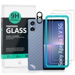 Ibywind Screen Protector For Sony Xperia 5 V 5G 6.1"[2 Pack],9H Hardness Tempered Glass,With 1Pc Camera Lens Protector,Easy to Install