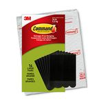 Command Large Picture Hanging Strips, Damage Free Hanging Picture Hangers, Wall Hanging Strips for Back to School Dorm Organization, 14 Black Adhesive Strip Pairs(28 Command Strips)