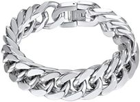 Prosteel Stainless Steel Franco Chain Cuban Bracelet Bangle Gift Punk Rock Women Men Jewelry Heavy Big Chunky Silver Bracelets