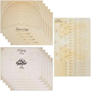 Okuna Outpost Blank Family Tree Genealogy Charts and Forms (17 x 22 Inches, 15 Pack)