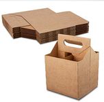 MT Products 4 Bottle Holder Kraft Cardboard 12 oz. Beer or Soda Bottle Carrier for Safe And Easy Transport - 4 Pack Carrier (10 Pieces) - Made in the USA