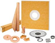 Schluter Systems KK122PVCE Kerdi 48-Inch x 48-Inch PVC Shower Kit with Stainless Steel Drain