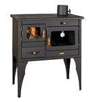 Prity Wood Burning Cooking Stove Cast Iron Top Oven Cooker Solid Fuel Log Burner 10kw