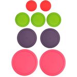 Polycarbonate Replacement Lids for Pyrex (2) 7202-PC 1 Cup Red (3) 7200-PC 2 Green 7201-PC 4 Purple 7402-PC 6/7 Fuchsia Round