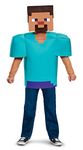 Disguise DISK65639L Classic Steve Minecraft, Halloween Costumes for Kids Size, Unisex children, Blue, Small