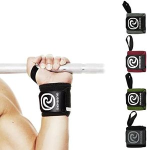 Rehband Handgelenk Bandagen Wrist Wraps für Kraftsport 45 cm, stabilisierende Gym Handgelenkbandage schützt vor Abknicken bei Druckübungen wie Bankdrücken & Schulterdrücken