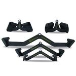 Nebula Power Bar Lat Pull Down Bar Attachments, Workout Accessory for Gym, Fitness, Weightlifting Use, Strength Training Arms, Triceps, Back, Shoulders (Black, Set of 5 – Full Set)