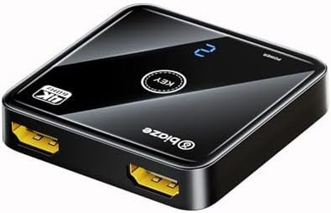 HDMI Switch 4K@60Hz, Bi-Directional HDMI Switcher 2 in 1 Out, No External Power Compatible with PS5, PS4, Xbox Series X/S, Roku, Fire Stick, Black