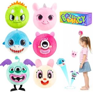 ZOOJOY 6 Pcs Plush Bouncy Balls for Kids, 3-Inch Soft Sensory Toys with Unicorn, Bunny, Monster, Dinosaur & Shark, High Bounce Foam Balls Gift for Boys & Girls 6 Months+, Indoor & Outdoor Play