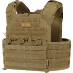 OneTigris PLPC Plate Carrier - Airsoft Vest Molle Tactical Vest Advanced Version 500D Nylon Military Combat Vest for Paintball Airsoft Wargame CS Outdoor(Coyote Brown)