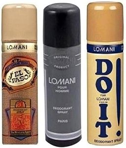 LOMANI PARIS Elpaso, Pour Homme and Do It Deodorant Spray for Unisex, 300ml (Pack of 3)