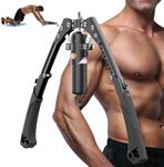 HiFitnes 2-in-1 Hydraulic Power Twister, 22-440lbs Twister Arm Exerciser with Wheels, Adjustable Grip Length Chest Expander for Upper Body Strength and Core Training