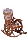 Imperial Wooden Art Brand Sheesham Handcrafted Wooden Rocking Chair | Wooden Armrest Chair With Back Support For Living Room (100% Pure Sheesham Wood)