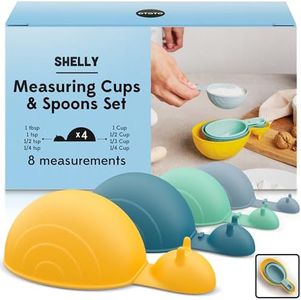 OTOTO Measuring Spoons Set - Teaspoons for Dry & Liquid Ingredients, BPA-free & Dishwasher Safe, Funny Gifts, Baking Accessories, Unique Kitchen Gadgets (Shelly)