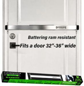 Door Security Bar-by Doorricade-Secure The Entire Width of Your Inward Opening Front Door-Safe Room. Fits Doors 32"-36" Wide.