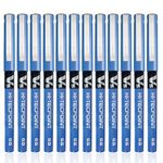 Pilot Hi-Tecpoint V5 0.5mm Extra Fine Point Pure Liquid Ink Roller Ball Pen | Blue Ink, Pack Of 12